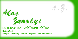 akos zamolyi business card